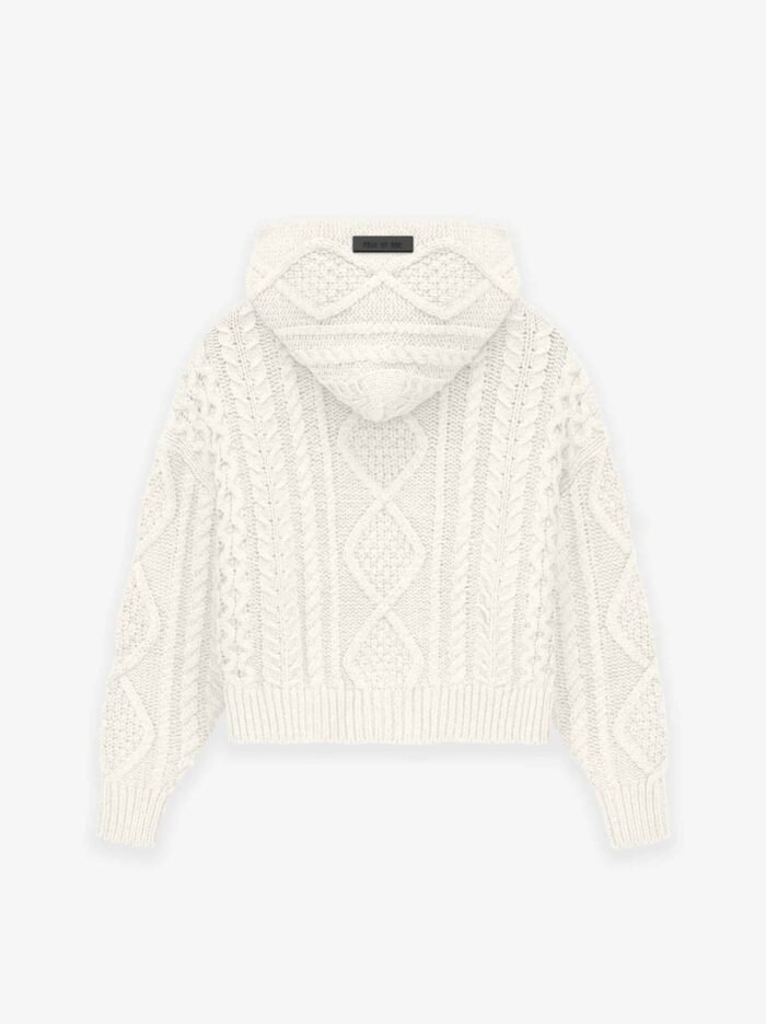 Fear of God Cable Knit Hoodie 'Cloud Dancer' - Image 2