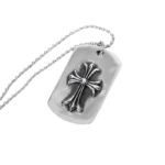Chrome Hearts Tiny Cross Cutout Dog Tag Pendant