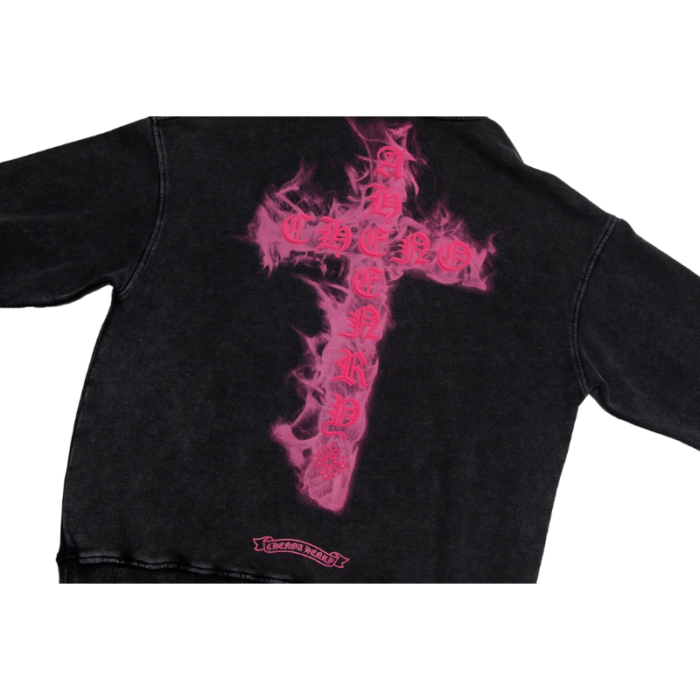 Chrome Hearts Black/Pink Hoodie - Image 3