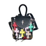 Chrome Hearts Multicolor Cross Patch Black Backpack Bag