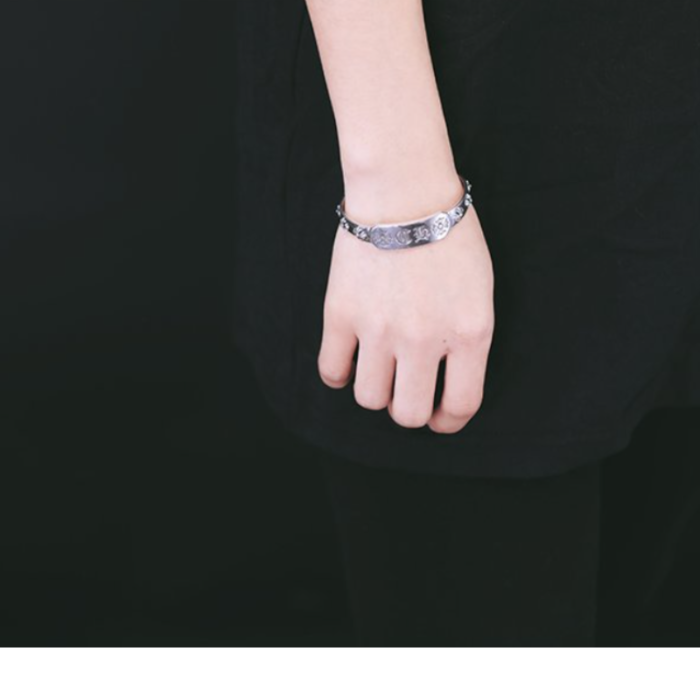 Chrome Hearts Cross Flower Rome Alphabet Bracelet - Image 2