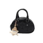 Chrome Hearts Leather Cross Patch Bowling Bag