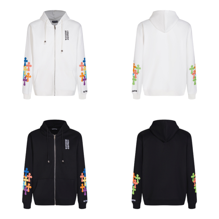 Chrome Heart Multi Color Cross Hoodie - Image 13