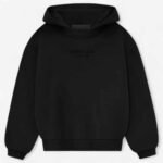Fear of God Essentials Kids Hoodie 'Jet Black'
