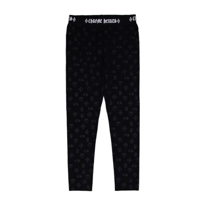 Chrome Heart Print Black Legging - Image 1