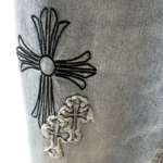Chrome Hearts Denim Cross Patch Jeans - Image 6