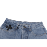 Chrome Hearts Gallery Dept. La Flare Levi's Cross Patch Denim Jeans - Image 3