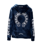 Chrome Hearts Blue Tie Dye Horseshoe Hoodie - Image 2