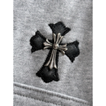 Chrome Hearts Gray Leather Cross Patch Pocket Shorts - Image 5