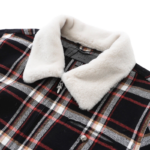 Chrome Hearts Plaid Shearling zip up Jacket - Image 3