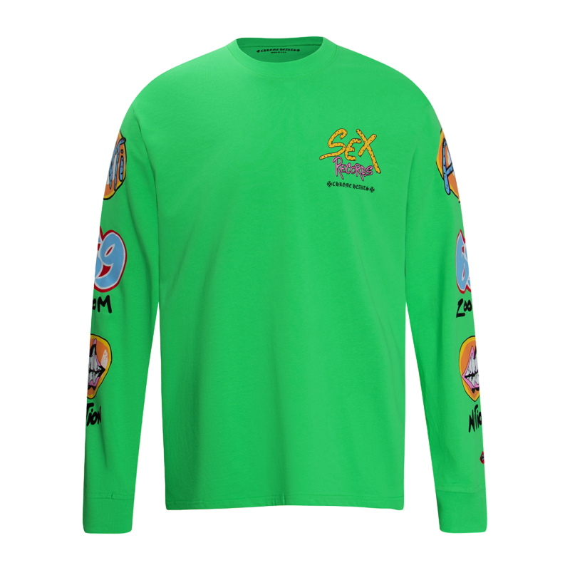 2839a89a-Photoroom.png Chrome Hearts Matty Boy Sex Records Long Sleeve Shirt - Image 1