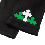 Chrome Hearts Mint Cross Patched Jeans - Image 8