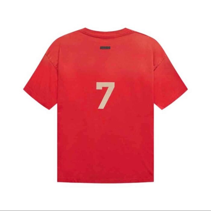 Fear of God Essentials 7 T-Shirt 'Red' - Image 3