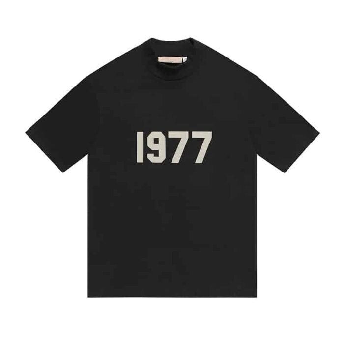 Fear of God Essentials 1977 T-Shirt 'Black' - Image 1