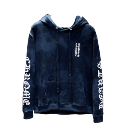 Chrome Hearts Blue Tie Dye Horseshoe Hoodie