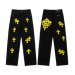 Chrome Hearts Distressed Yellow Jeans - Image 14