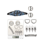 Chrome Hearts Blue Denim Embroidered Cross Patch Snat Bag - Image 7