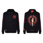 Chrome Hearts Red Logo Black Hoodie - Image 3