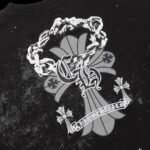 Chrome Hearts Tie-Dye Leather Embroidery Sweatshirt - Image 4