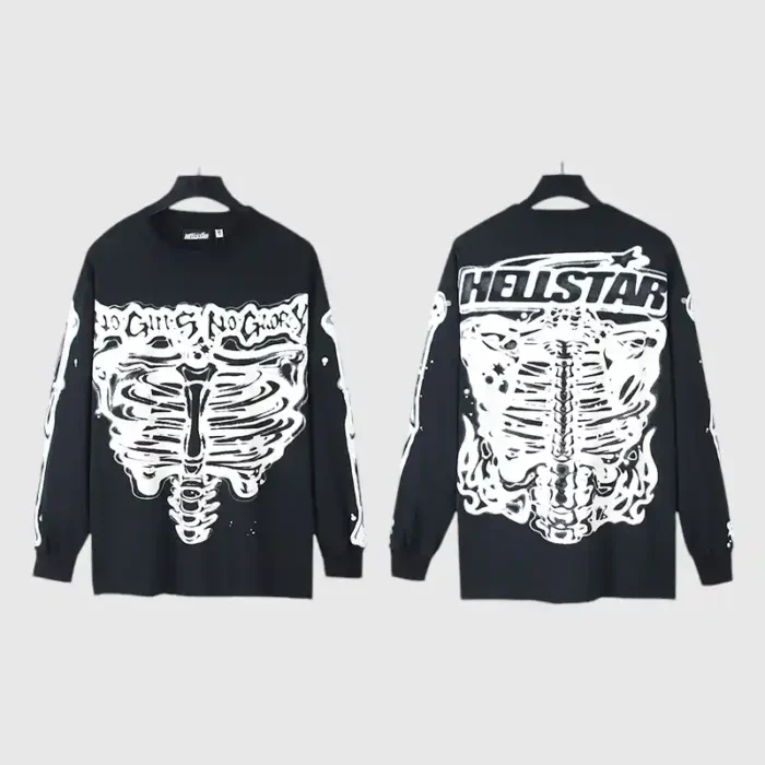 Hellstar Skeleton Long Sleeve Shirt 'Black' - Image 6