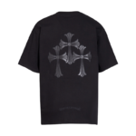 Chrome Hearts leather Gothic Cross T-Shirt - Image 4