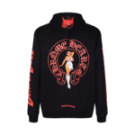 Chrome Hearts Red Logo Black Hoodie - Image 2