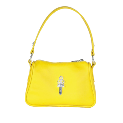 Chrome Hearts Yellow Silver-Toned Handle Bag