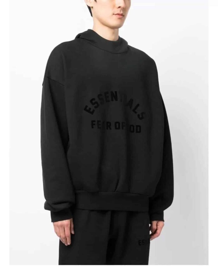 Fear of God Essentials Hoodie 'Jet Black' - Image 6