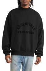 Fear of God Essentials Crewneck Sweatshirt 'Jet Black' - Image 9