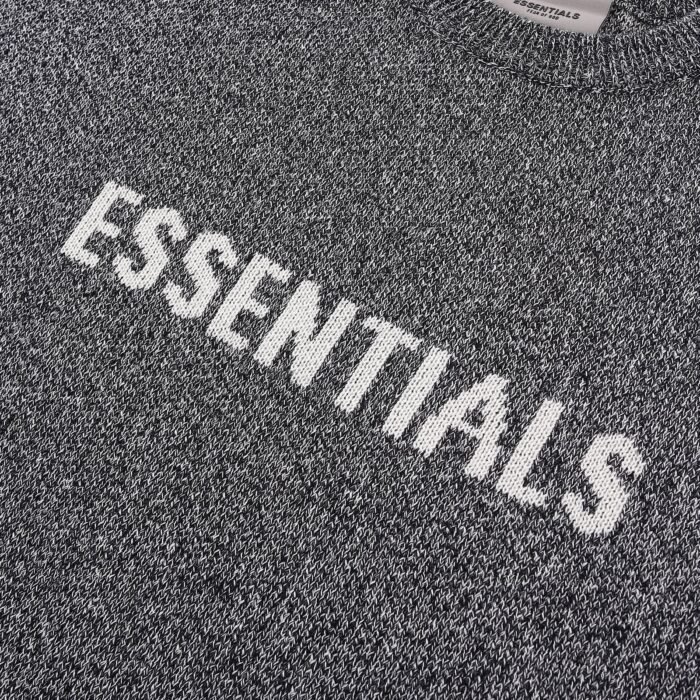 Fear of God Essentials Knit Sweater 'Grey Melange' - Image 5