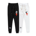 Chrome Hearts Leather Cross Patch Sweatpants - Image 15