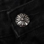 Chrome Hearts Distressed Yellow Jeans - Image 5