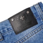 Chrome Hearts Denim Words Leather Patch Jeans - Image 8
