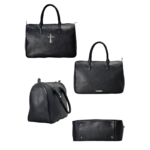 Chrome Hearts Large Cross Black Leather Boston Bag - Image 7