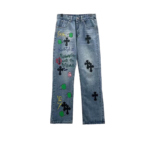 Chrome Hearts Black Cross Graffiti Jeans