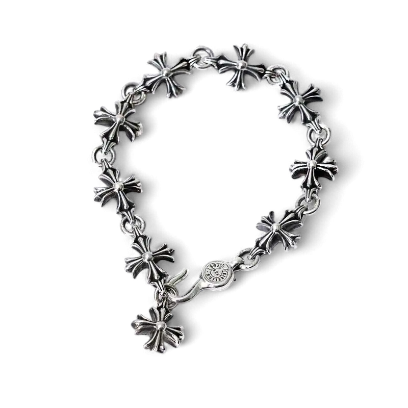 7-4-Photoroom.png Chrome Hearts Plus Bracelet With Links - Image 1