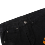 Chrome Hearts White And Orange Cross Patch Jeans - Image 7