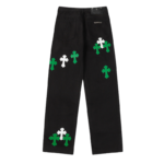 Chrome Hearts Mint Cross Patched Jeans - Image 2