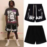 Hellstar Studios Records Star Shorts Black - Image 3