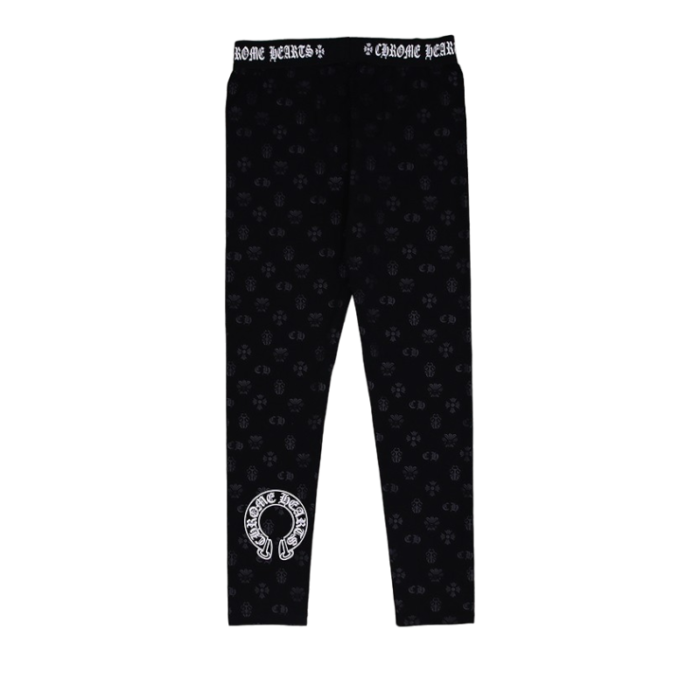 Chrome Heart Print Black Legging - Image 2