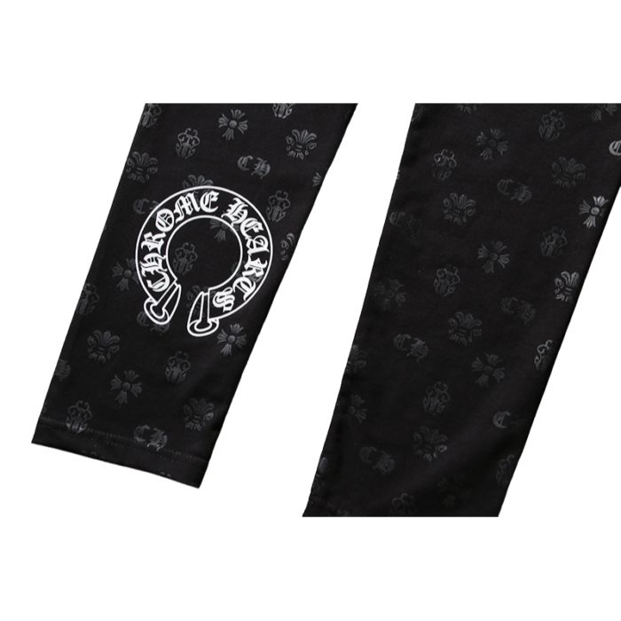 Chrome Heart Print Black Legging - Image 3