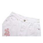 Chrome Hearts Pink Tricolor Patch Denim Jeans - Image 3