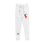 Chrome Hearts Leather Cross Patch Sweatpants - Image 2