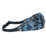 Chrome Hearts Blue Denim Embroidered Cross Patch Snat Bag - Image 4