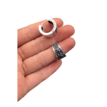 Chrome Hearts PLUS X Cross V Band Ring Earrings - Image 4