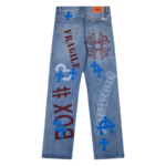 Chrome Hearts Levi’s Stencil Cross Patch Jeans - Image 2