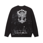 Chrome Hearts Tie-Dye Leather Embroidery Sweatshirt - Image 2