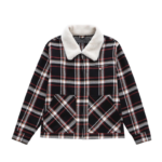 Chrome Hearts Plaid Shearling zip up Jacket