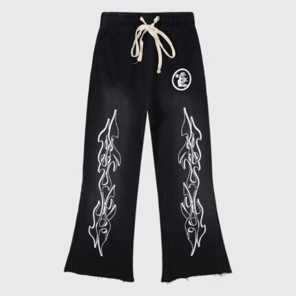 Hellstar Flame Flare Sweatpants Black