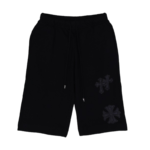 Chrome Hearts Black Patent Leather Pony Hair Shorts